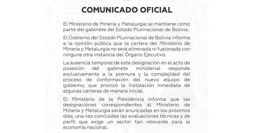 COMUNICADO